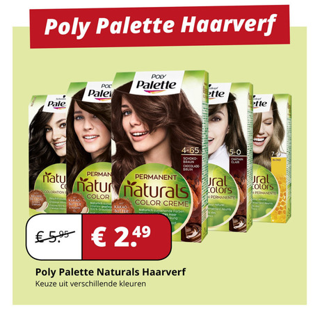 Pijler Bont compleet Poly Palette haarkleuring folder aanbieding bij Voordeeldrogisterij.nl -  details