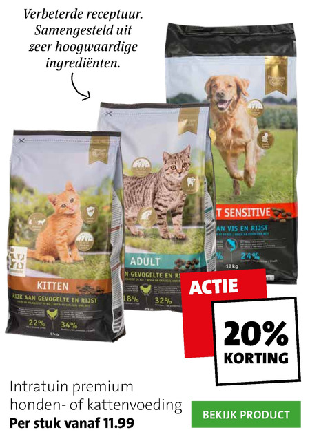 Intratuin Huismerk   hondenvoer, kattenvoer folder aanbieding bij  Intratuin - details