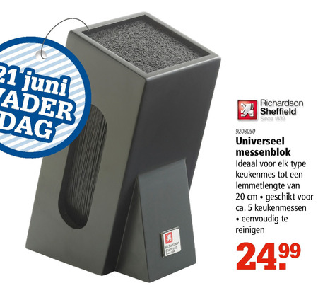 Richardson Sheffield   messenblok folder aanbieding bij  Marskramer - details