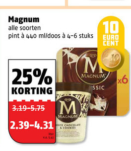 Magnum   ijslollies, ijsspecialiteit folder aanbieding bij  Poiesz - details