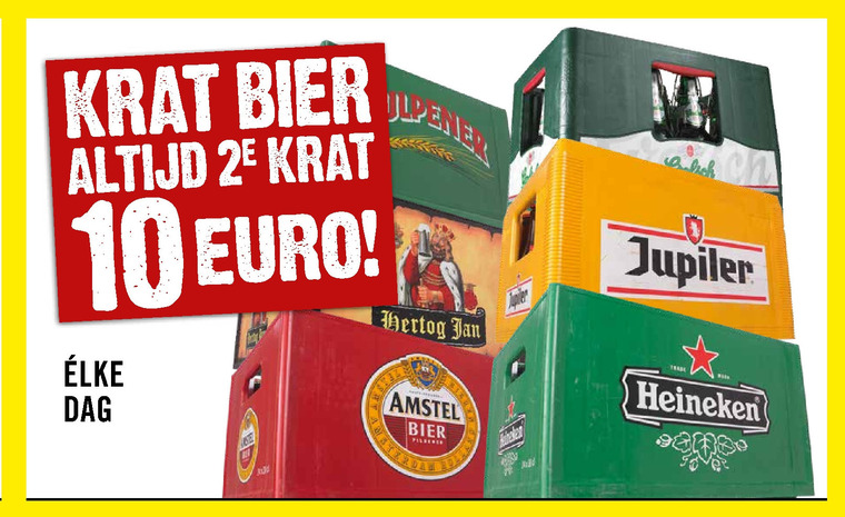 Jupiler   krat bier folder aanbieding bij  Dirck III - details