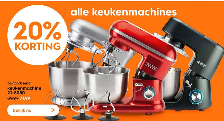 Bourgini   keukenmachine folder aanbieding bij  Blokker - details