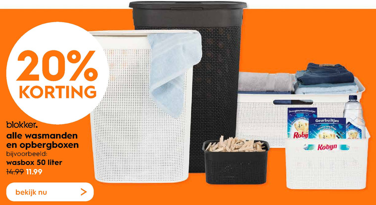 Blokker Huismerk   wasmand, heupwasmand folder aanbieding bij  Blokker - details