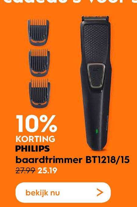 Philips   baardtrimmer folder aanbieding bij  Blokker - details