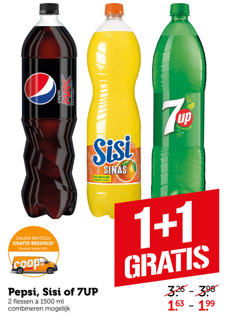 Pepsi   cola, frisdrank folder aanbieding bij  Coop - details