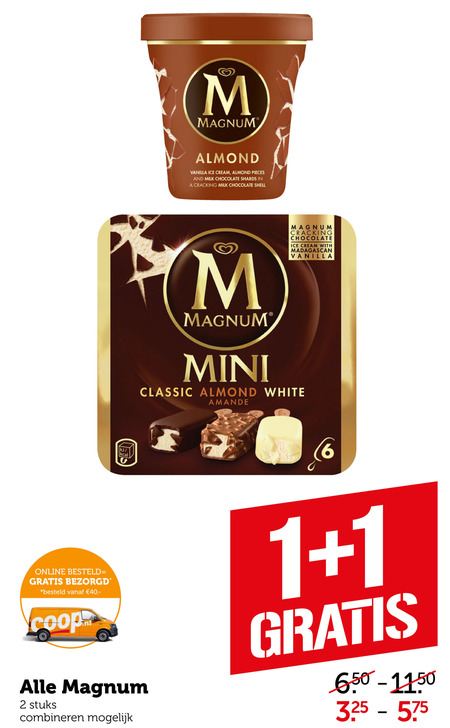 Magnum   ijsspecialiteit, ijslollies folder aanbieding bij  Coop - details