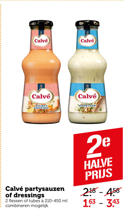 Calve   dressing, snacksaus folder aanbieding bij  Coop - details