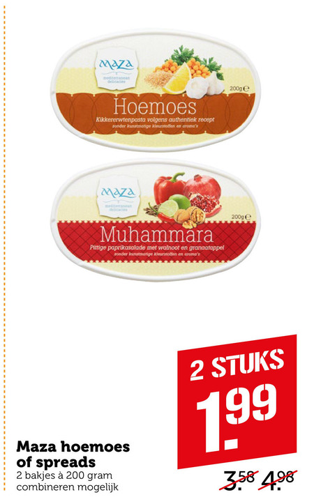 Maza   houmous folder aanbieding bij  Coop - details