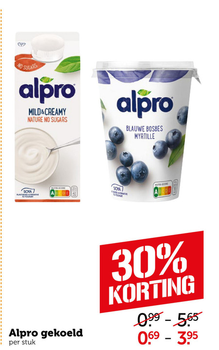 Alpro   soja zuivel, soja yoghurt folder aanbieding bij  Coop - details