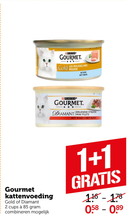 In de genade van waterbestendig spion Gourmet kattenvoer folder aanbieding bij Coop - details