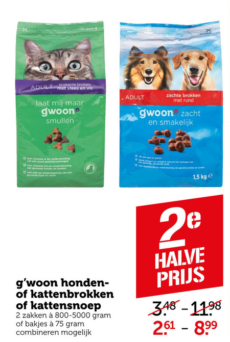 Gwoon   kattensnacks, kattenvoer folder aanbieding bij  Coop - details