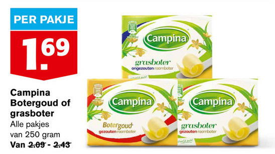 Campina   roomboter folder aanbieding bij  Hoogvliet - details