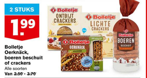 Bolletje   knackebrod, beschuit folder aanbieding bij  Hoogvliet - details