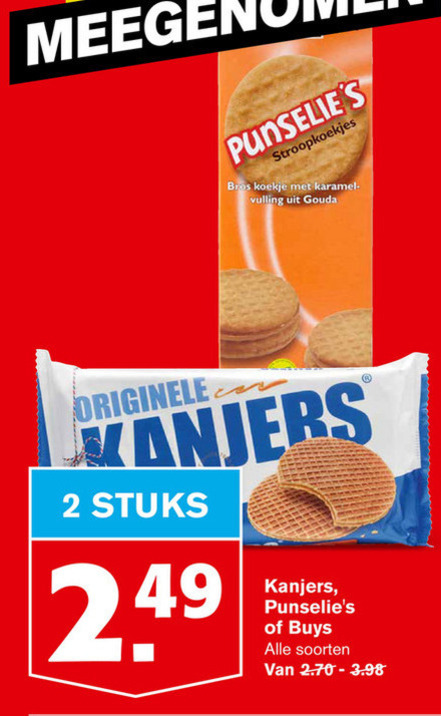 Kanjers   stroopwafels, koek folder aanbieding bij  Hoogvliet - details