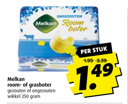 Melkan   roomboter folder aanbieding bij  Boni - details