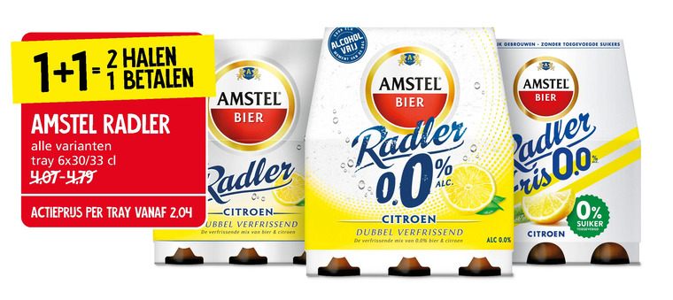 Amstel   radler bier folder aanbieding bij  Jan Linders - details