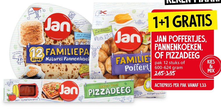 Jan   pizzadeeg, pannenkoek folder aanbieding bij  Jan Linders - details