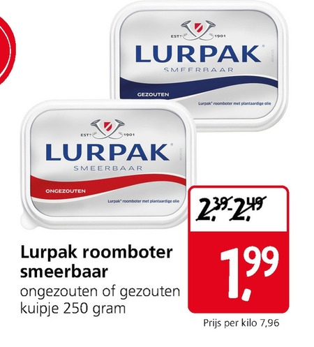 lurpak   roomboter folder aanbieding bij  Jan Linders - details