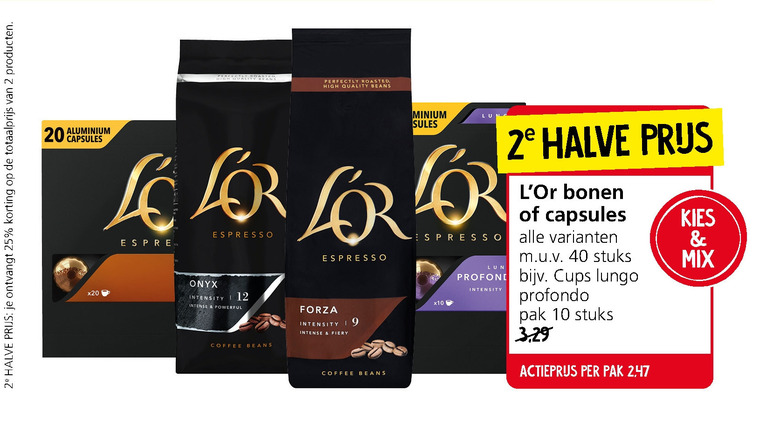 Douwe Egberts L Or   koffiebonen, koffiecups folder aanbieding bij  Jan Linders - details