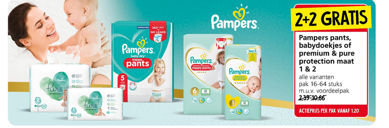 Pampers   billendoekjes, luiers folder aanbieding bij  Jan Linders - details