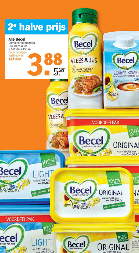 Becel   koffiemelk, margarine folder aanbieding bij  Albert Heijn - details