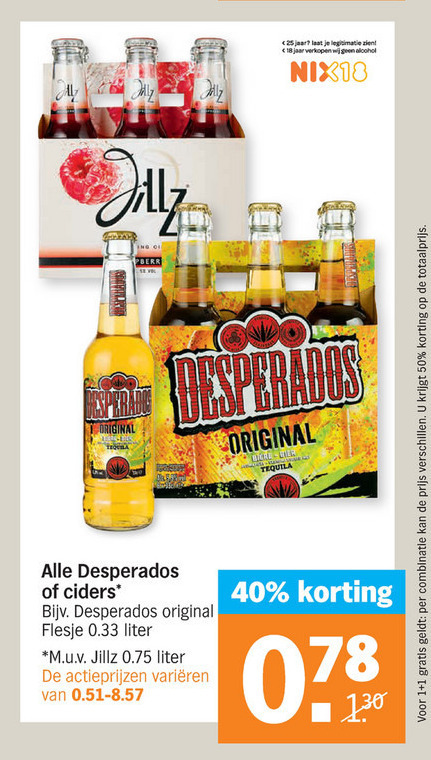 Desperados   appelcider, speciaalbier folder aanbieding bij  Albert Heijn - details