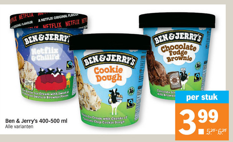 Ben and Jerrys   ijsspecialiteit folder aanbieding bij  Albert Heijn - details