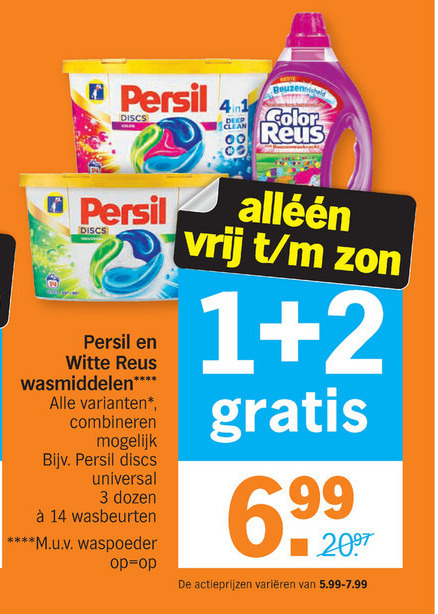 Witte Reus   wasmiddel folder aanbieding bij  Albert Heijn - details