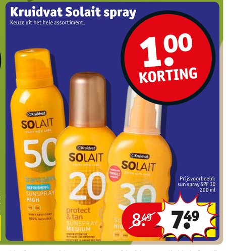 Kruidvat Huismerk   zonnebrandolie folder aanbieding bij  Kruidvat - details