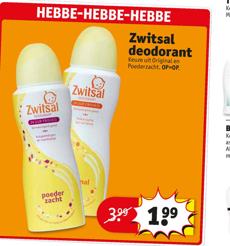 Zwitsal   deodorant folder aanbieding bij  Kruidvat - details