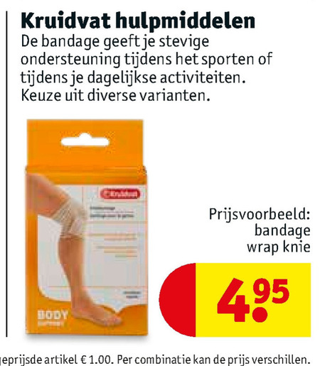 Kreek Vertrouwen op diamant Kruidvat Huismerk polsbandage, kniebandage folder aanbieding bij Kruidvat -  details