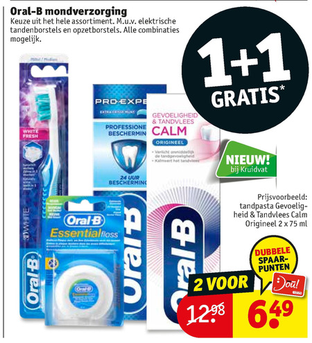 Oral-B   mondwater, flosdraad folder aanbieding bij  Kruidvat - details