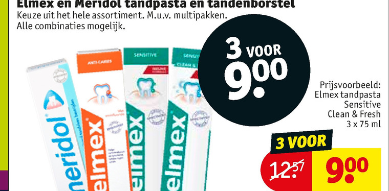 Elmex   tandpasta, tandenborstel folder aanbieding bij  Kruidvat - details