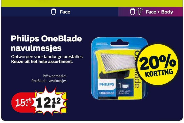 Philips   scheermesjes folder aanbieding bij  Kruidvat - details