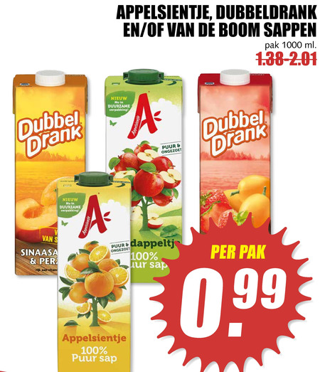 Appelsientje   fruitdrank folder aanbieding bij  MCD Supermarkt Basis - details