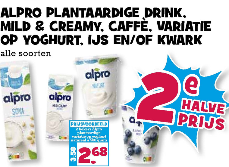 Alpro   soja melk, soja yoghurt folder aanbieding bij  Boons Markt - details