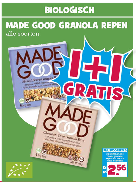 Made Good   mueslireep folder aanbieding bij  Boons Markt - details