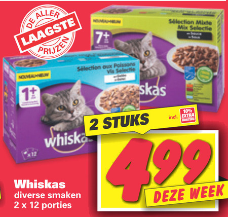 Whiskas   kattenvoer folder aanbieding bij  Nettorama - details