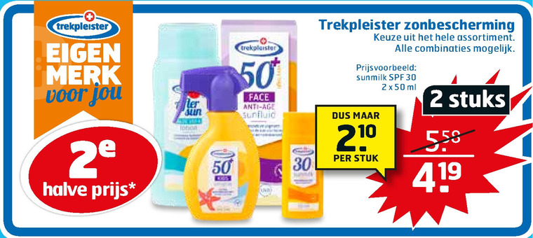 Trekpleister Huismerk   zonnebrandolie, aftersun folder aanbieding bij  Trekpleister - details