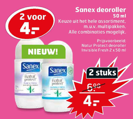 Sanex   deodorant folder aanbieding bij  Trekpleister - details