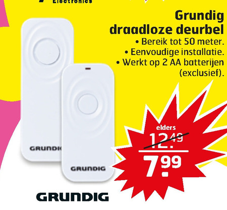 Grundig   deurbel folder aanbieding bij  Trekpleister - details