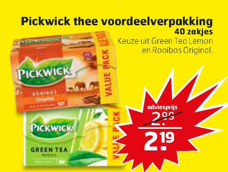 Pickwick   thee folder aanbieding bij  Trekpleister - details