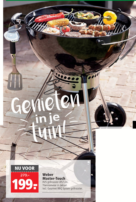 Weber houtskool barbecue folder aanbieding bij -