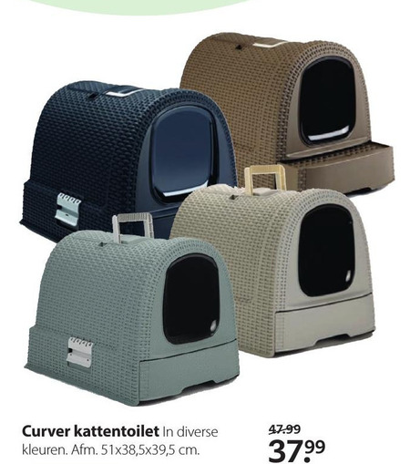 fluweel Geweldig Betreffende Curver kattenbak folder aanbieding bij Pets Place - details