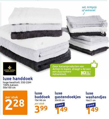 Mevrouw Onderhoudbaar met de klok mee washandje, baddoek folder aanbieding bij Action - details