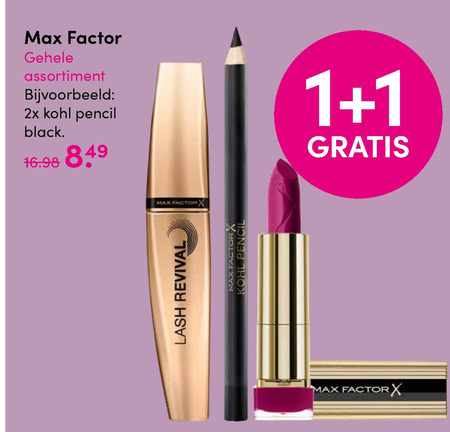 Max Factor   foundation, oogschaduw folder aanbieding bij  DA - details