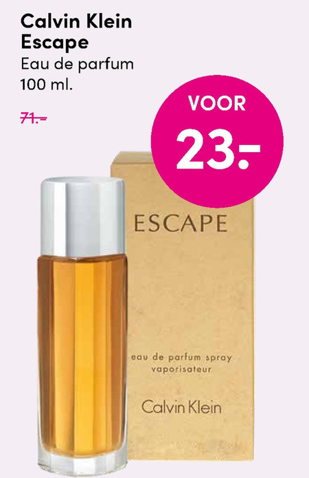 organiseren Voorkeursbehandeling Gooi Calvin Klein eau de parfum folder aanbieding bij DA - details