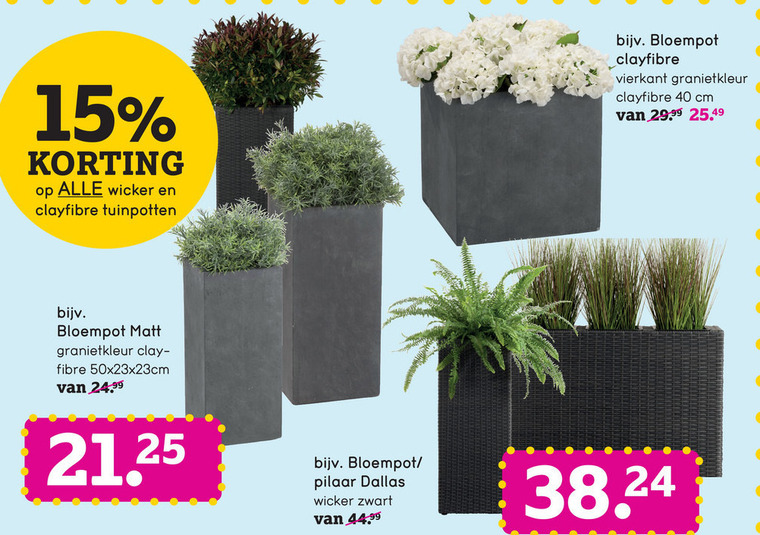 Allergisch Noord zeil plantenbak, bloempot folder aanbieding bij Leenbakker - details