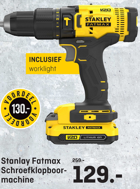 Stanley accuboormachine folder aanbieding bij - details