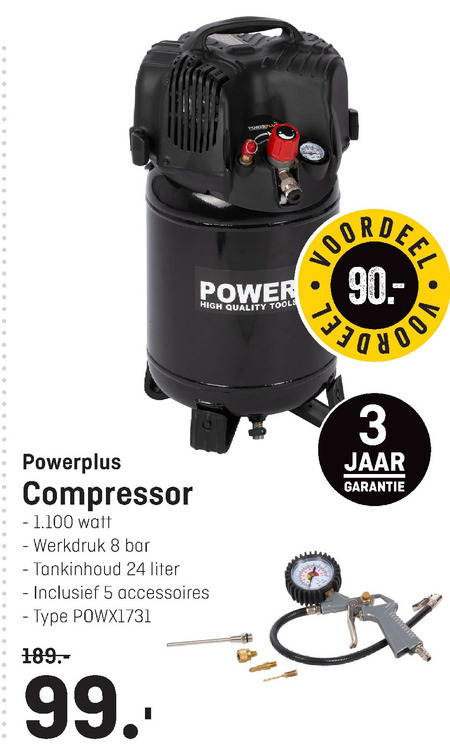 powerplus compressorset folder bij - details